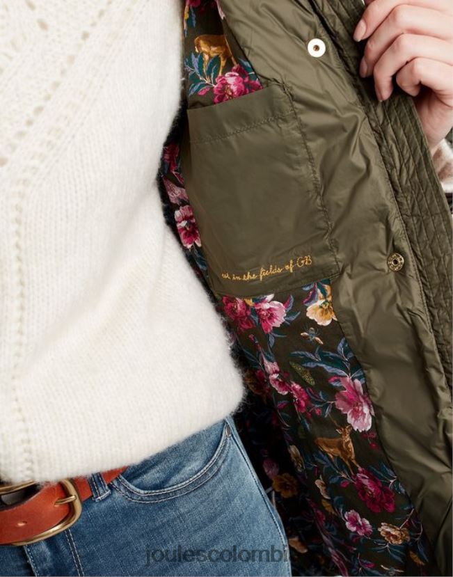 Joules vestir mujer chaqueta acolchada newdale H0604R52 hoja de uva