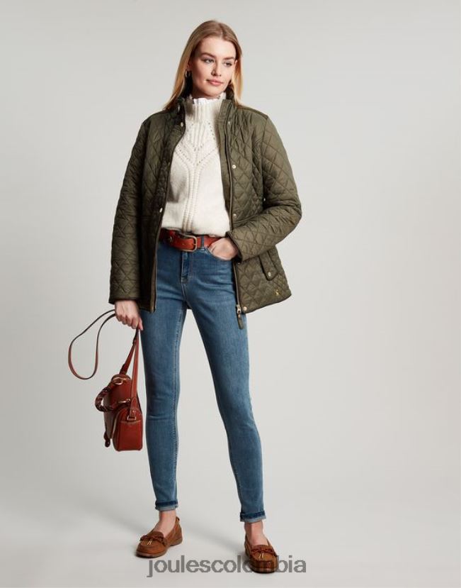 Joules vestir mujer chaqueta acolchada newdale H0604R52 hoja de uva