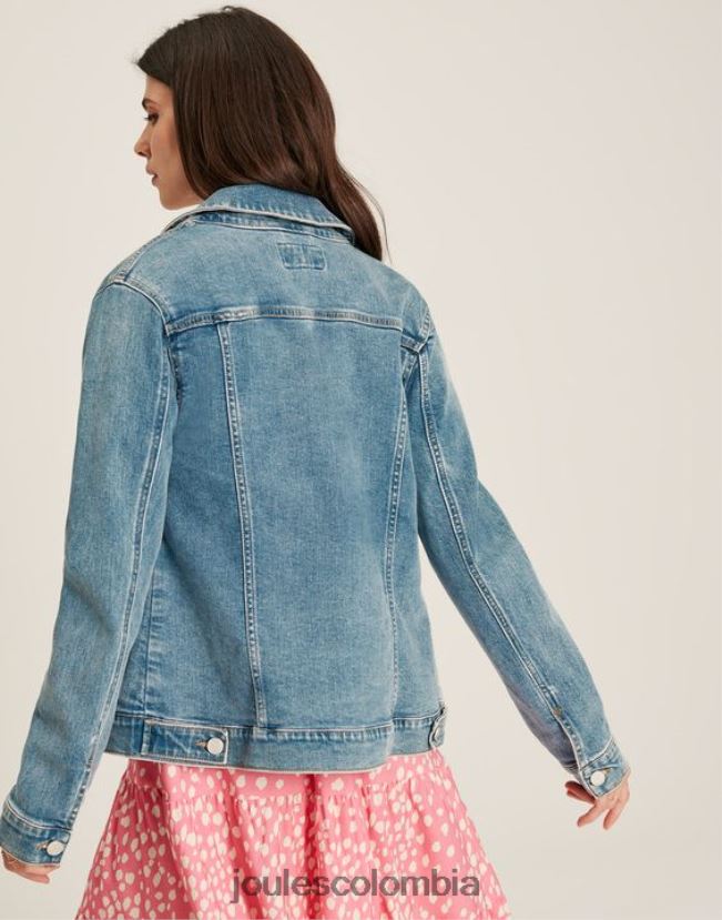 Joules vestir mujer chaqueta vaquera holgada arkley H0604R24 azul claro
