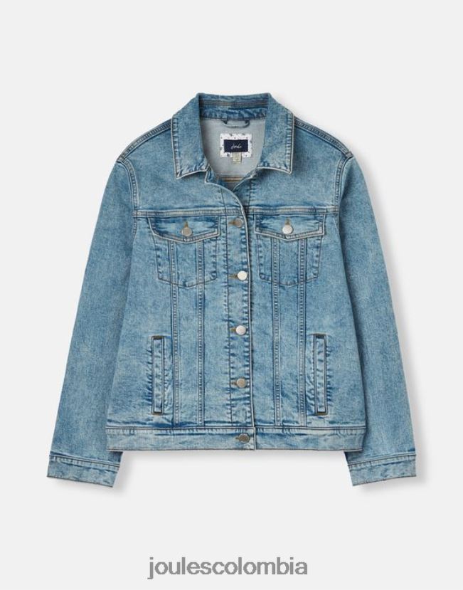 Joules vestir mujer chaqueta vaquera holgada arkley H0604R24 azul claro