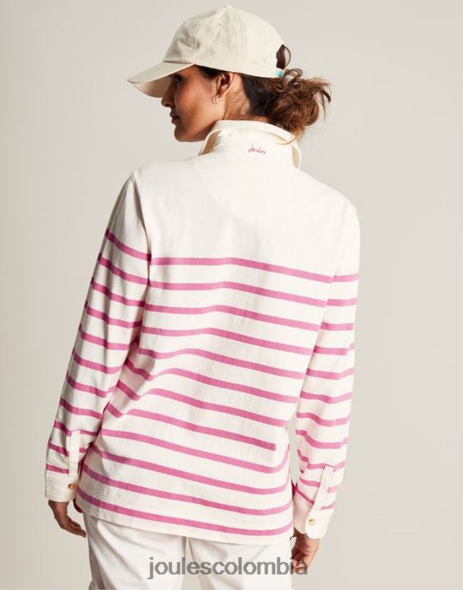 Joules vestir mujer camisa de cubierta ottilie H0604R31 raya rosa