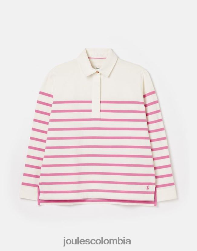 Joules vestir mujer camisa de cubierta ottilie H0604R31 raya rosa