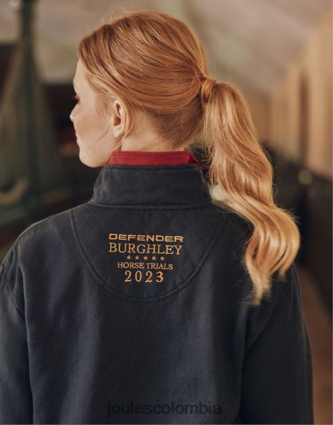 Joules vestir mujer sudadera burghley acolchada con cremallera de 1/4 H0604R112 marina francesa