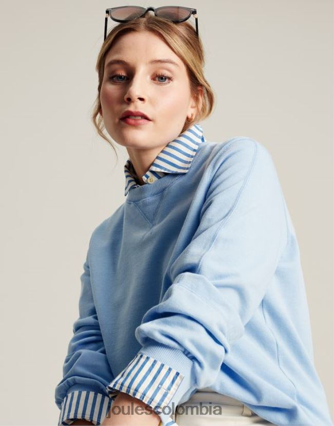 Joules vestir mujer sudadera con cuello redondo amina H0604R21 cielo de yorkshire