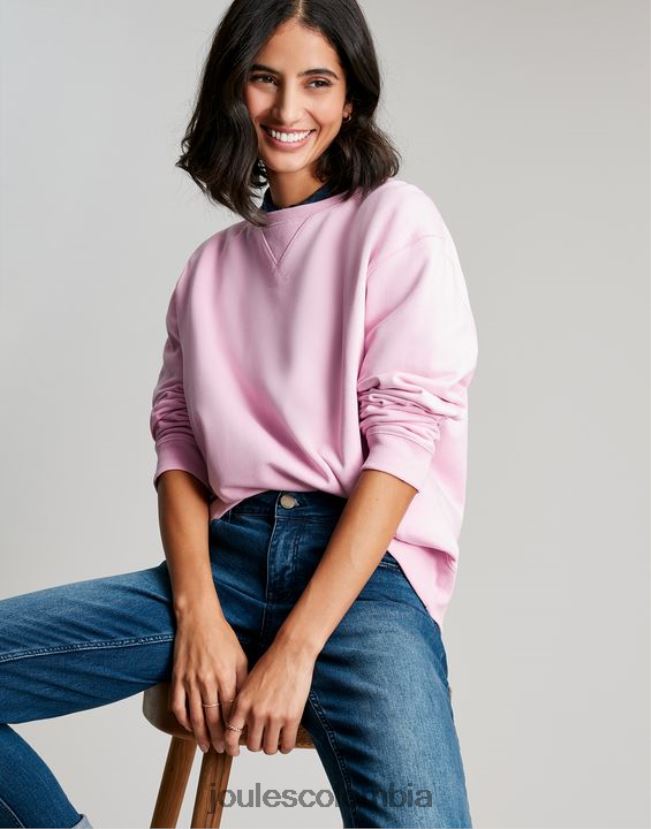 Joules vestir mujer sudadera con cuello redondo monique H0604R65 amanecer rosa