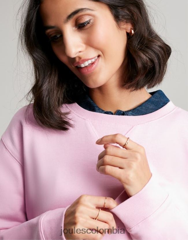 Joules vestir mujer sudadera con cuello redondo monique H0604R65 amanecer rosa