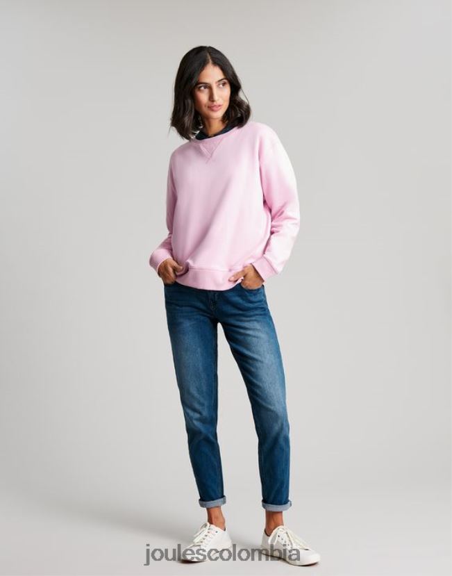 Joules vestir mujer sudadera con cuello redondo monique H0604R65 amanecer rosa