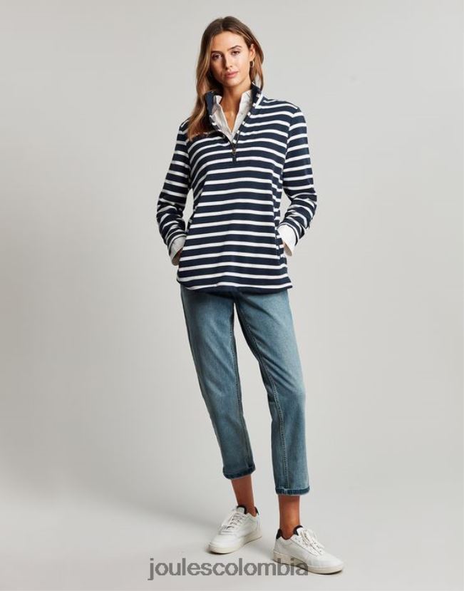 Joules vestir mujer sudadera con rayas H0604R27 raya crema azul marino