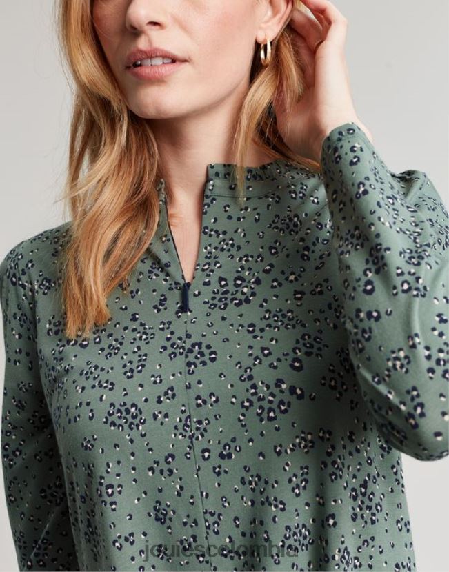 Joules vestir mujer vestido aurora de punto con cremallera H0604R19 leopardo laurel