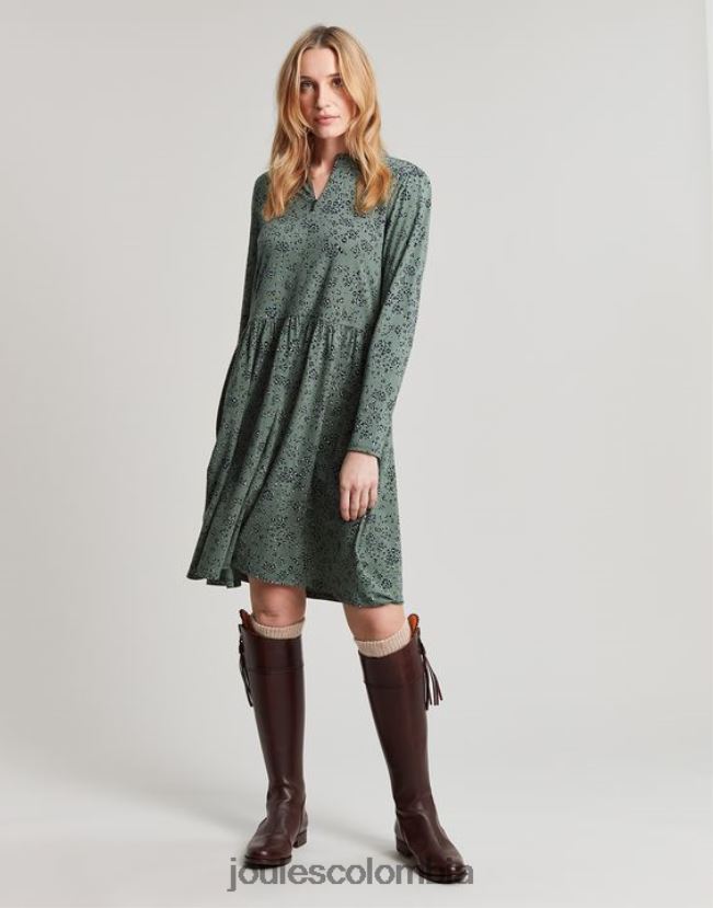 Joules vestir mujer vestido aurora de punto con cremallera H0604R19 leopardo laurel