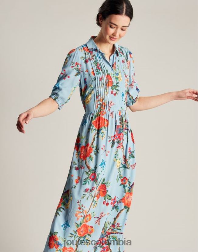 Joules vestir mujer vestido camisero ámbar H0604R12 flores azules