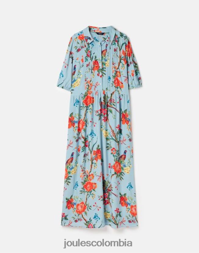 Joules vestir mujer vestido camisero ámbar H0604R12 flores azules
