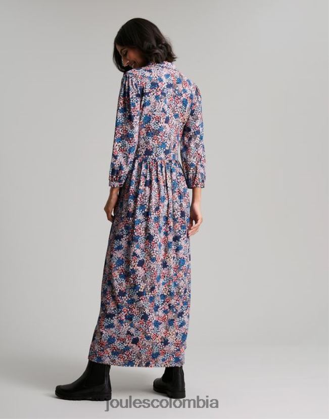 Joules vestir mujer vestido camisero midi de punto Nova H0604R64 florete azul marino