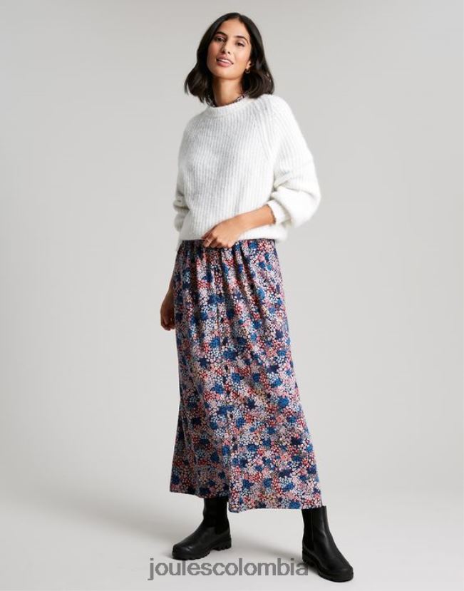 Joules vestir mujer vestido camisero midi de punto Nova H0604R64 florete azul marino