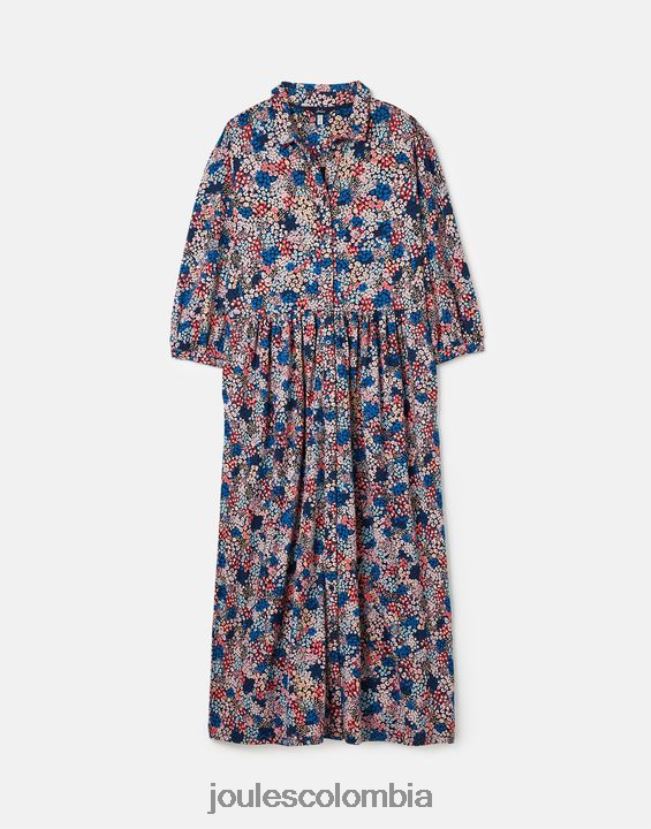 Joules vestir mujer vestido camisero midi de punto Nova H0604R64 florete azul marino