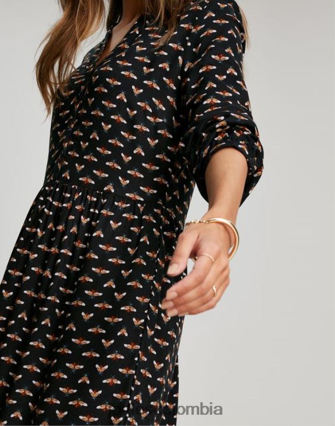 Joules vestir mujer vestido camisero sophia con media tapeta H0604R138 abeja negra