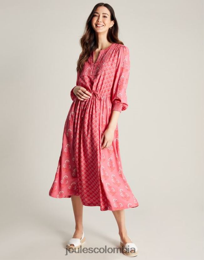 Joules vestir mujer vestido con pechera acolchada Therese H0604R41 Rosa Rosa