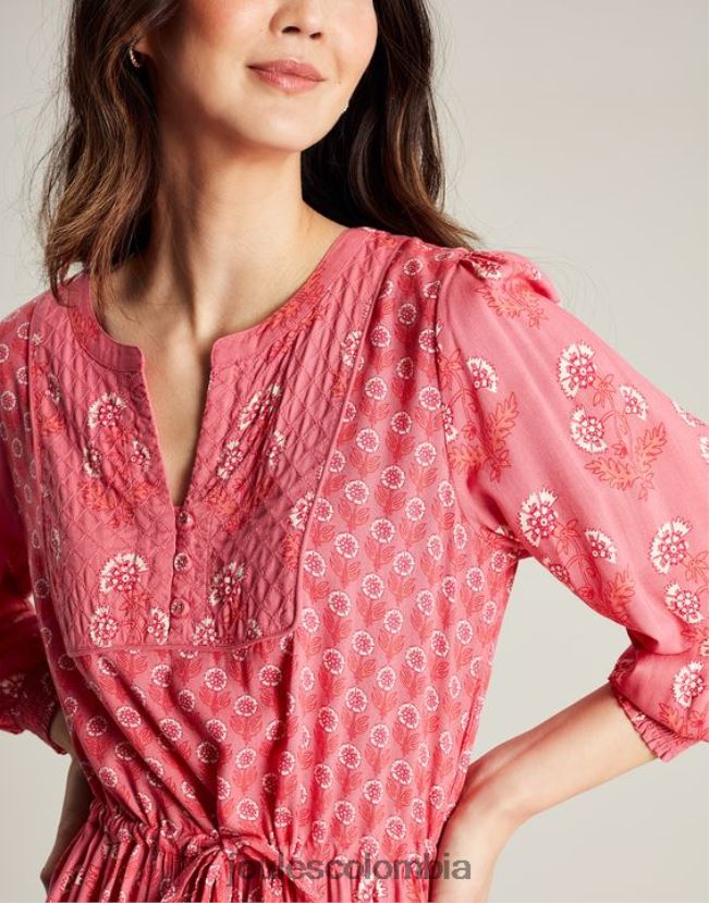 Joules vestir mujer vestido con pechera acolchada Therese H0604R41 Rosa Rosa