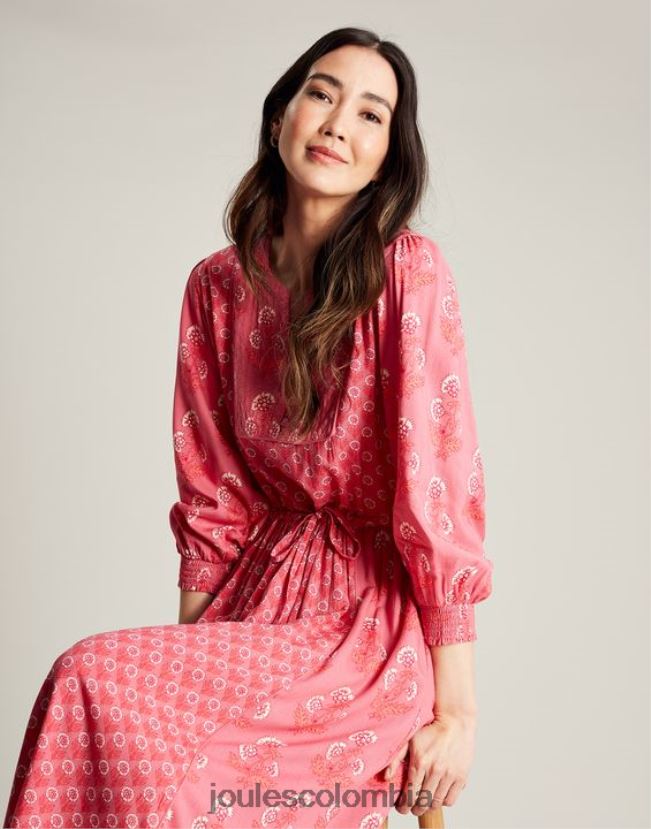 Joules vestir mujer vestido con pechera acolchada Therese H0604R41 Rosa Rosa