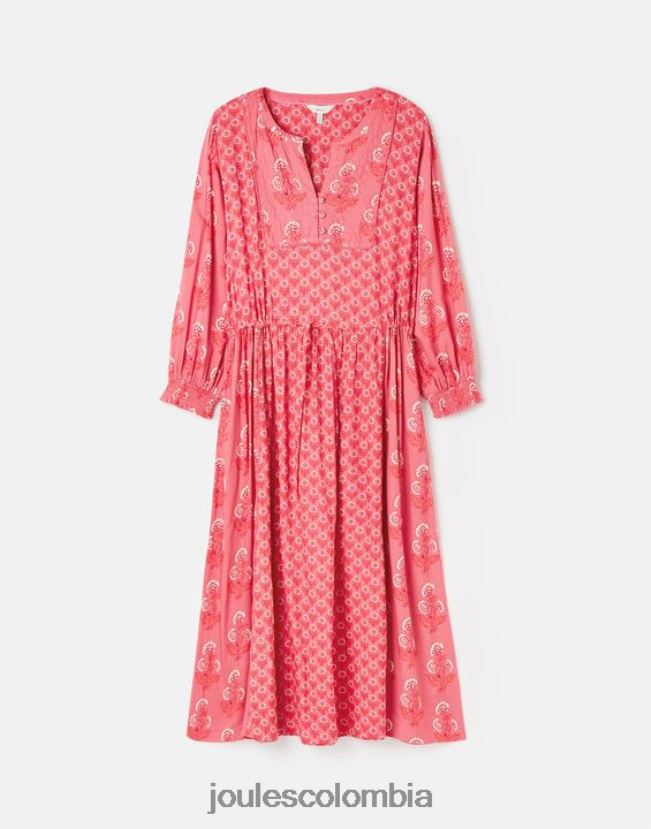 Joules vestir mujer vestido con pechera acolchada Therese H0604R41 Rosa Rosa