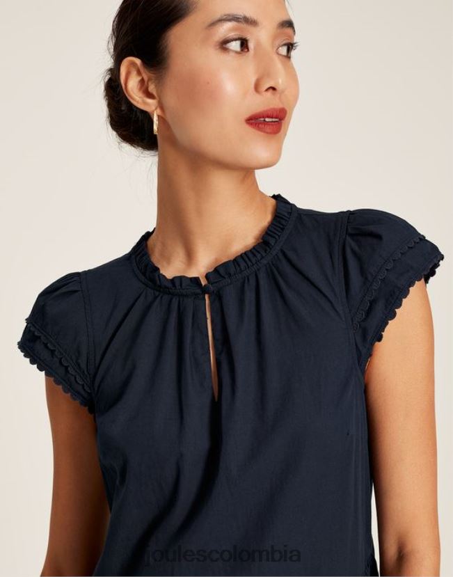Joules vestir mujer vestido corto con volantes Grace H0604R29 marina marina