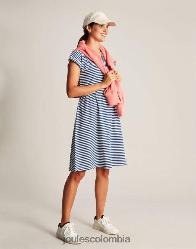 Joules vestir mujer vestido corto de punto piper H0604R16 raya azul