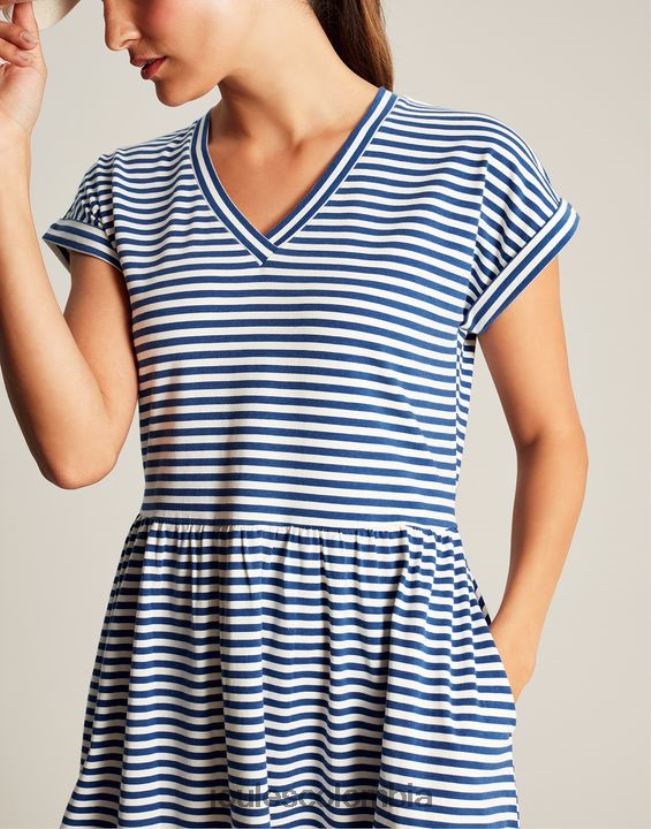 Joules vestir mujer vestido corto de punto piper H0604R16 raya azul