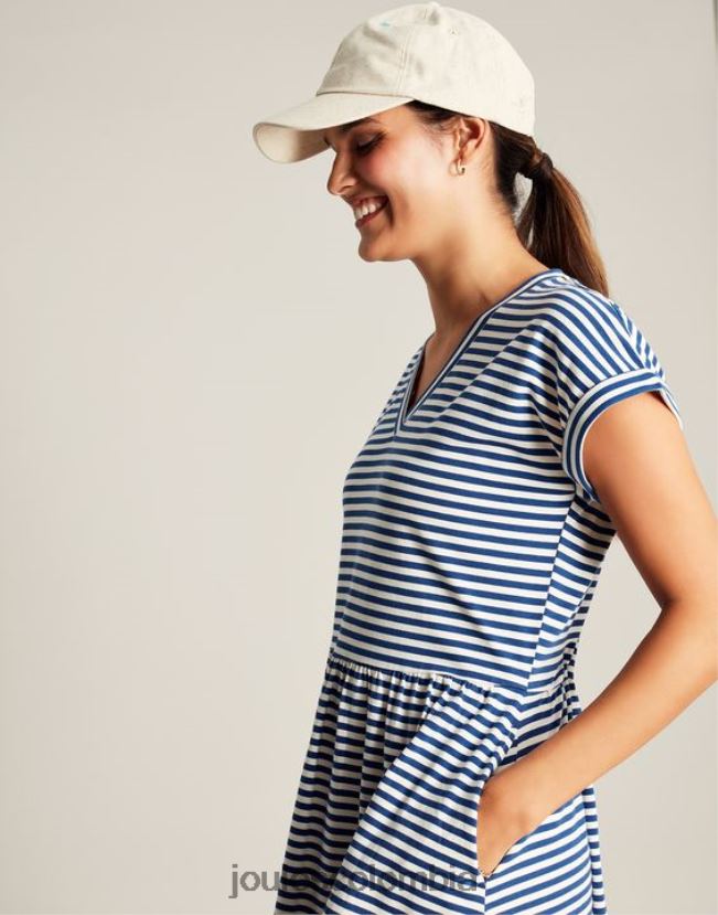 Joules vestir mujer vestido corto de punto piper H0604R16 raya azul