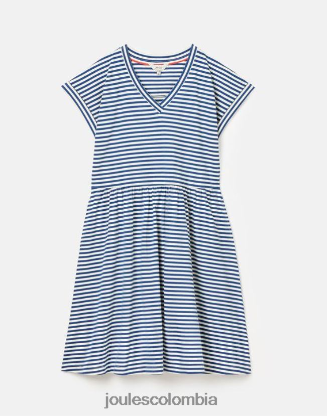 Joules vestir mujer vestido corto de punto piper H0604R16 raya azul