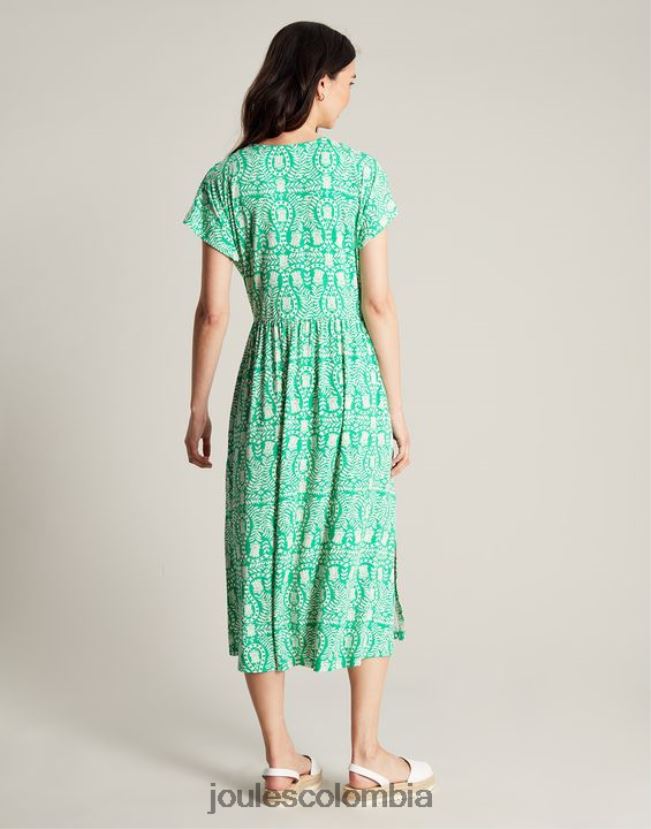 Joules vestir mujer vestido de punto nia H0604R56 flores verdes