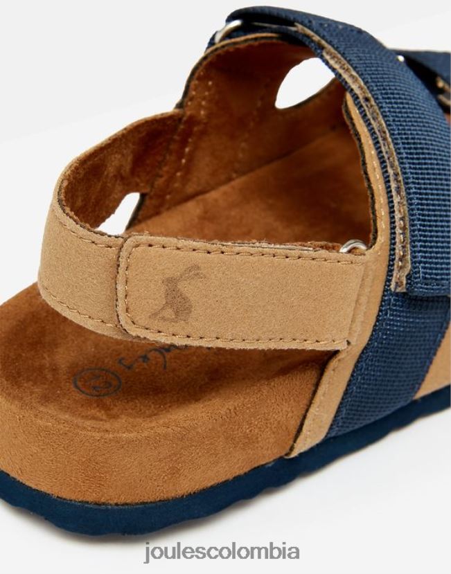 Joules calzado Niños sandalias toby con tira de velcro H0604R389 azul marino bronceado