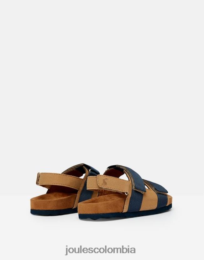 Joules calzado Niños sandalias toby con tira de velcro H0604R389 azul marino bronceado