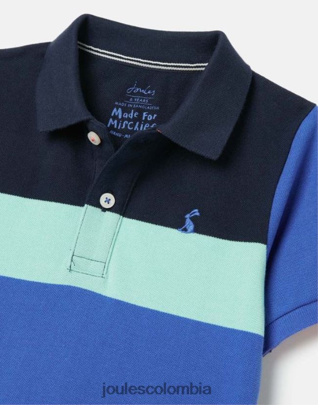 Joules vestir Niños polo avellana rayas 2-12 años H0604R385 raya múltiple azul
