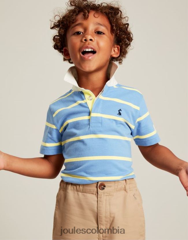 Joules vestir Niños polo de punto de rayas ozzy 2-12 años H0604R350 raya amarilla azul