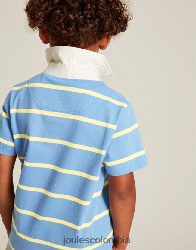 Joules vestir Niños polo de punto de rayas ozzy 2-12 años H0604R350 raya amarilla azul