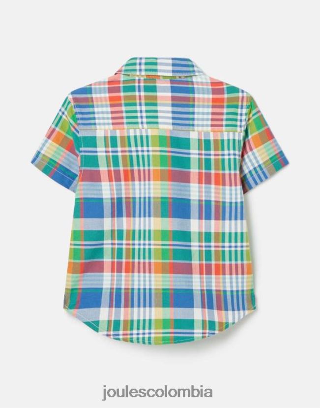 Joules vestir Niños camisa sark oxford cuadros manga corta 2-12 años H0604R354 cheque azul