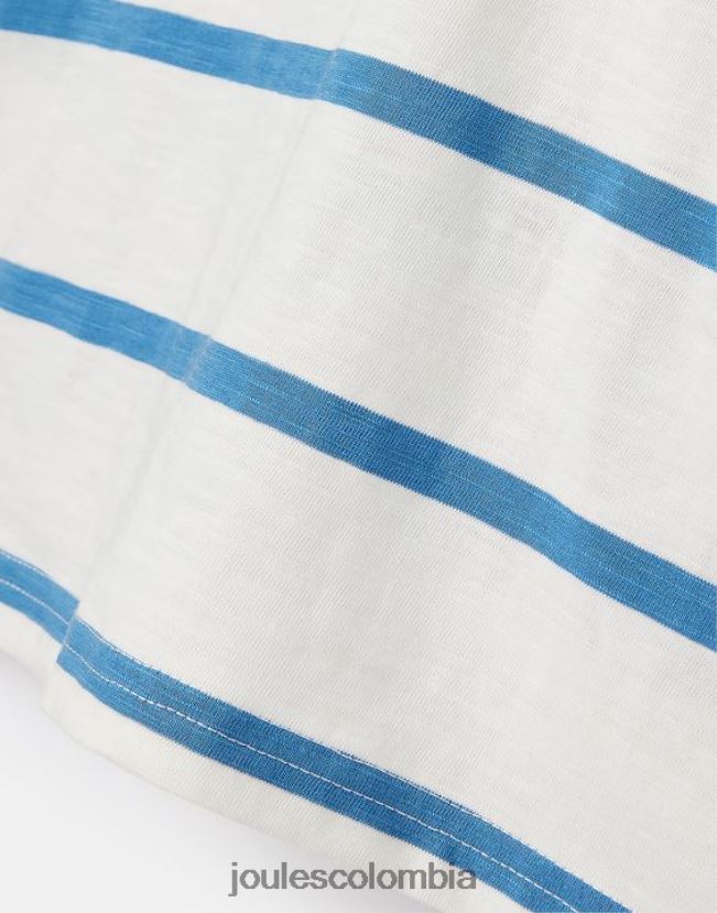 Joules vestir Niños camiseta a rayas lavada 2-12 años H0604R358 raya azul claro