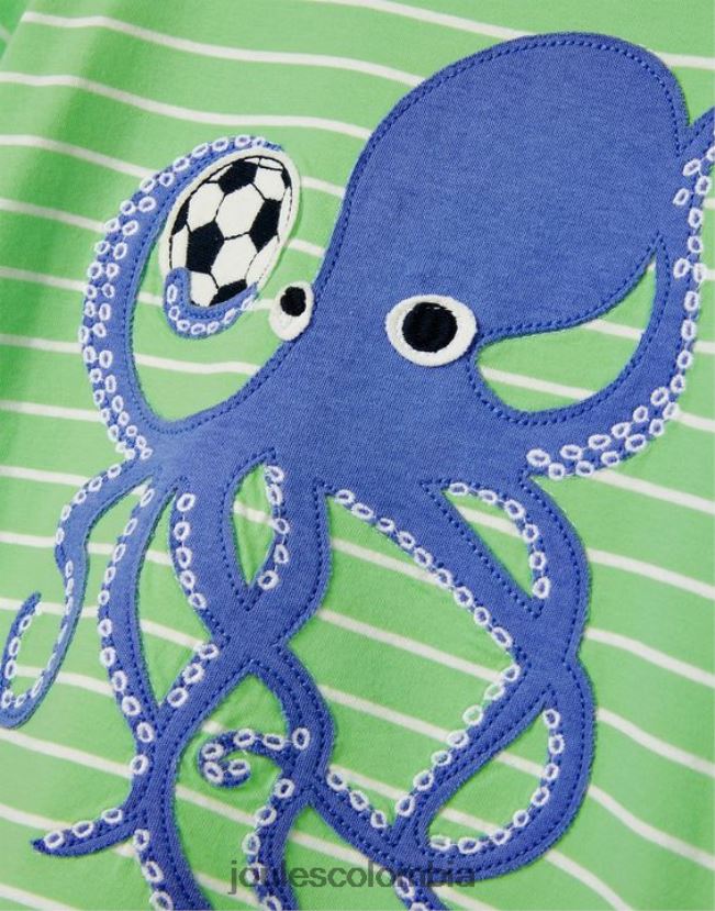 Joules vestir Niños camiseta archie manga corta apliques 2-8 años H0604R367 pulpo verde