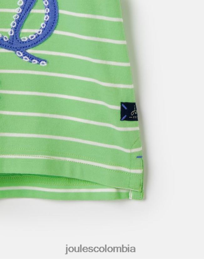 Joules vestir Niños camiseta archie manga corta apliques 2-8 años H0604R367 pulpo verde