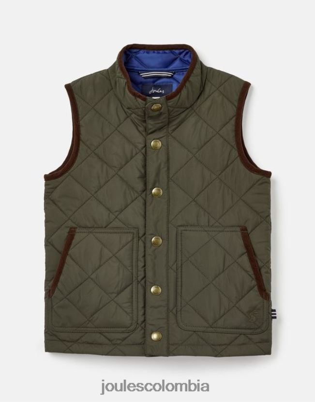 Joules vestir Niños chaleco acolchado bramble diamante 2-12 años H0604R360 verde patrimonio