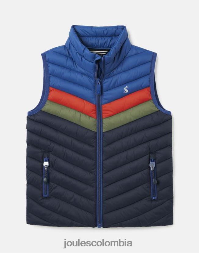Joules vestir Niños chaleco plegable crofton 2-12 años H0604R347 bloque de color azul marino