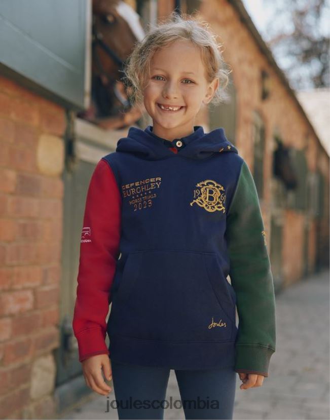 Joules vestir Niños sudadera con capucha unisex burghley 2-12 años H0604R316 marina francesa