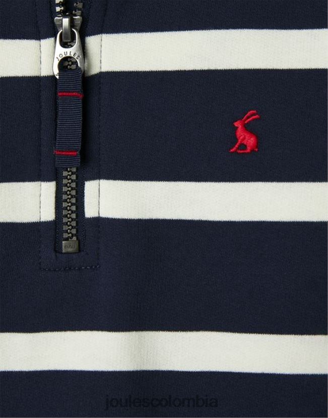 Joules vestir Niños sudadera finn 1/2 cremallera 2-12 años H0604R349 raya azul marino