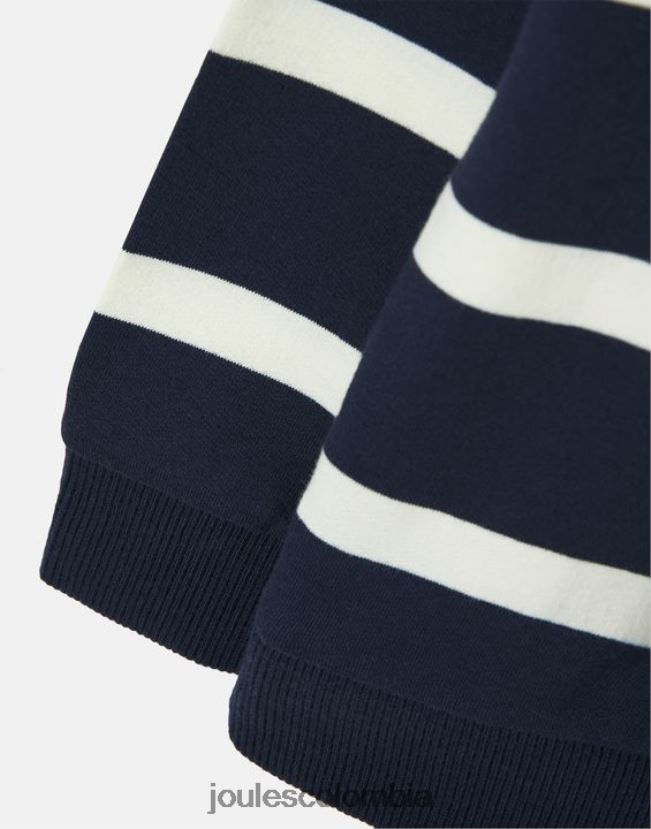 Joules vestir Niños sudadera finn 1/2 cremallera 2-12 años H0604R349 raya azul marino